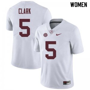 NCAA Women's Alabama Crimson Tide #5 Ronnie Clark Stitched College Nike Authentic White Football Jersey PV17M80YW